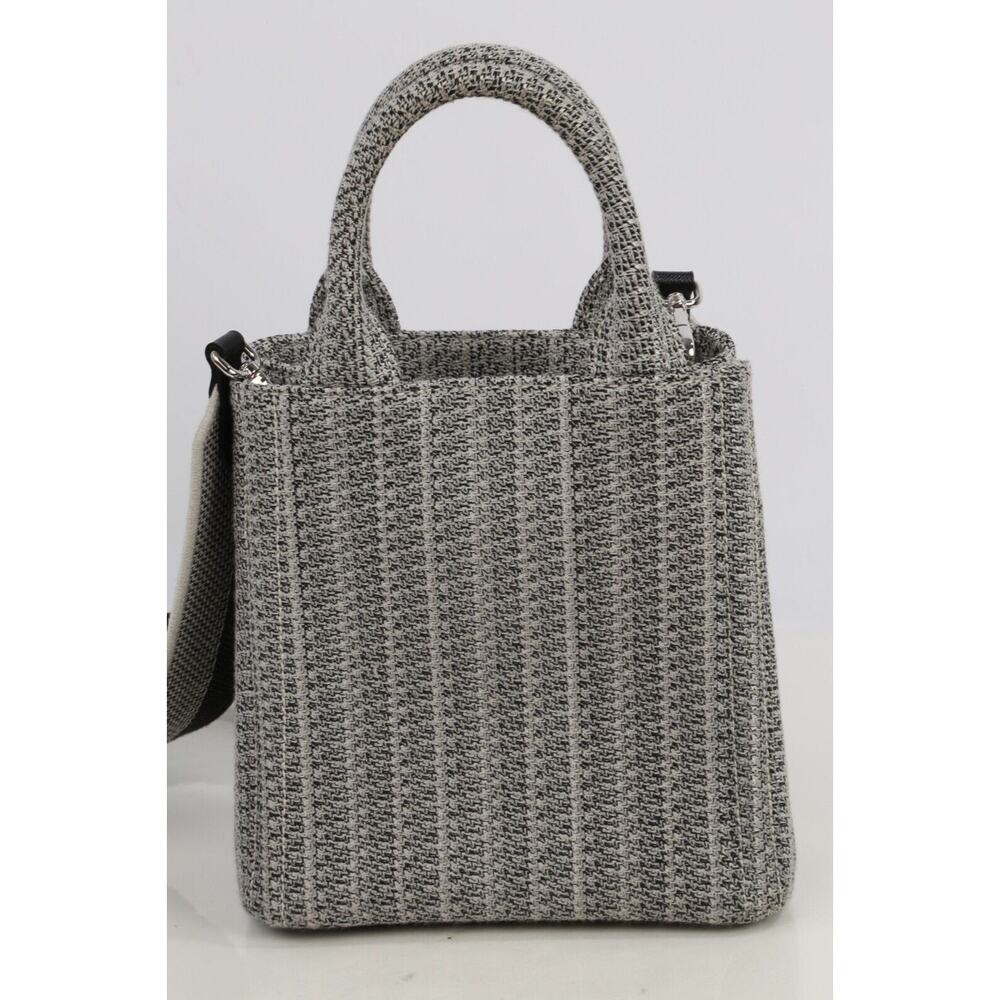 Prada Ricamo Jacquard Logo Embroidered Black Talco Leather Tote Shoulder Bag - Picture 13 of 16